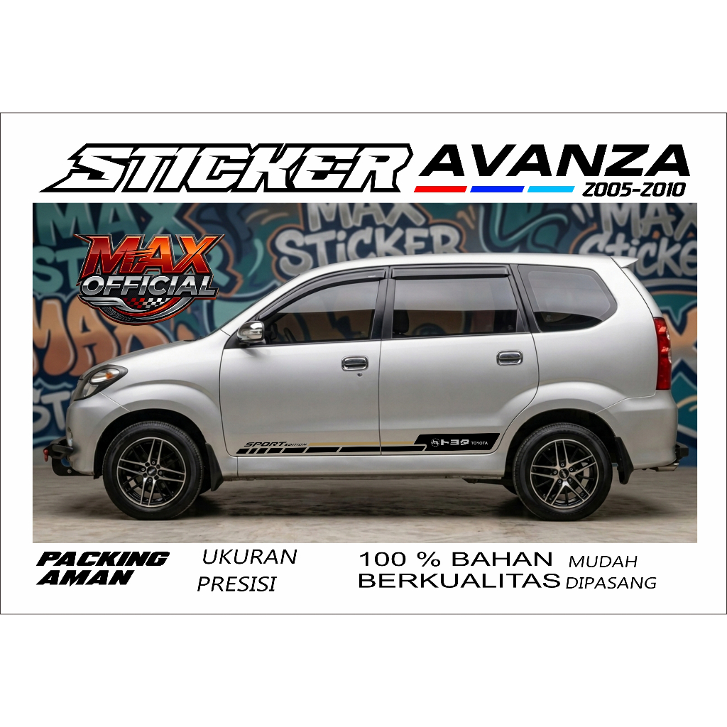 sticker toyota avanza daihatsu xenia lama 2005 - 2010 sticker list body avanza xenia lama