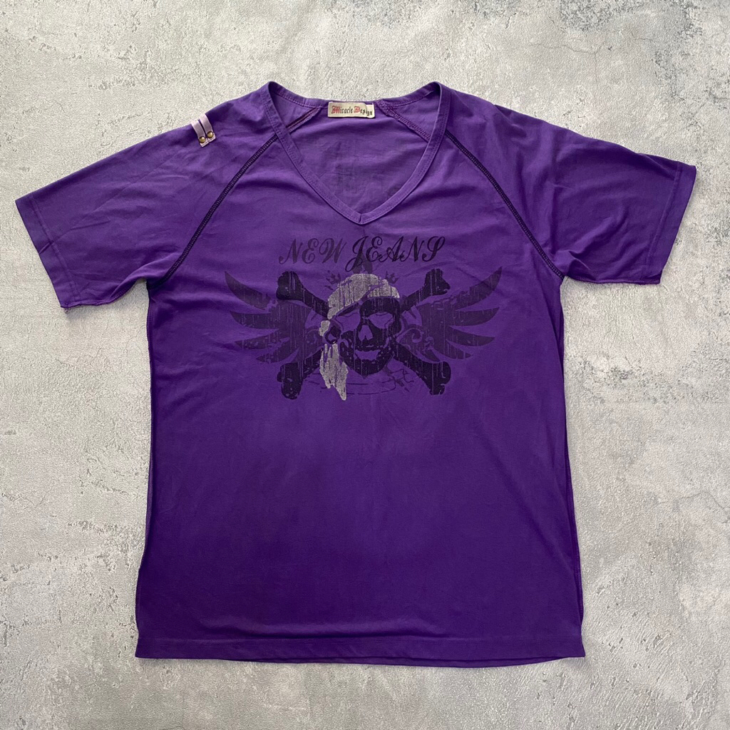 Vintage Miracle Design New Jeans Y2K Poem Graphic Tee