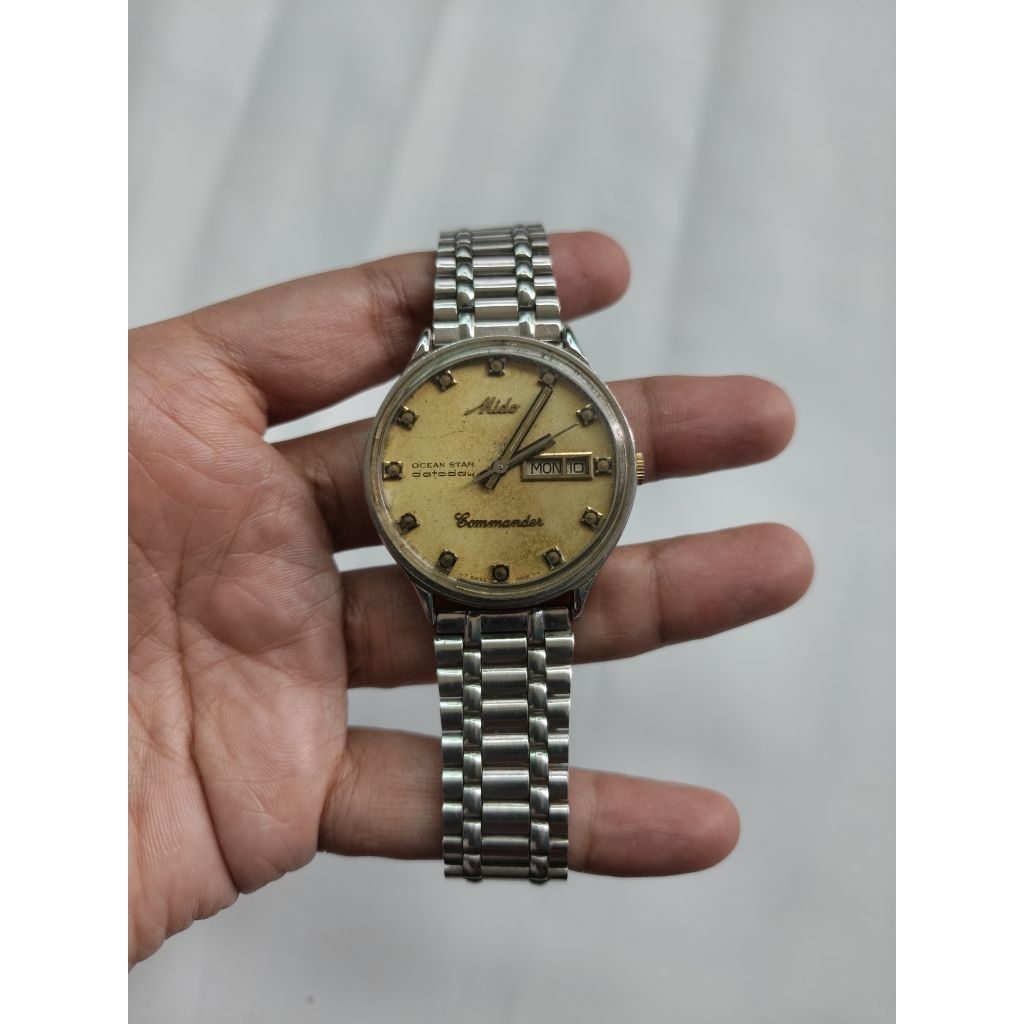 jam tangan mido vintage commander otomatis