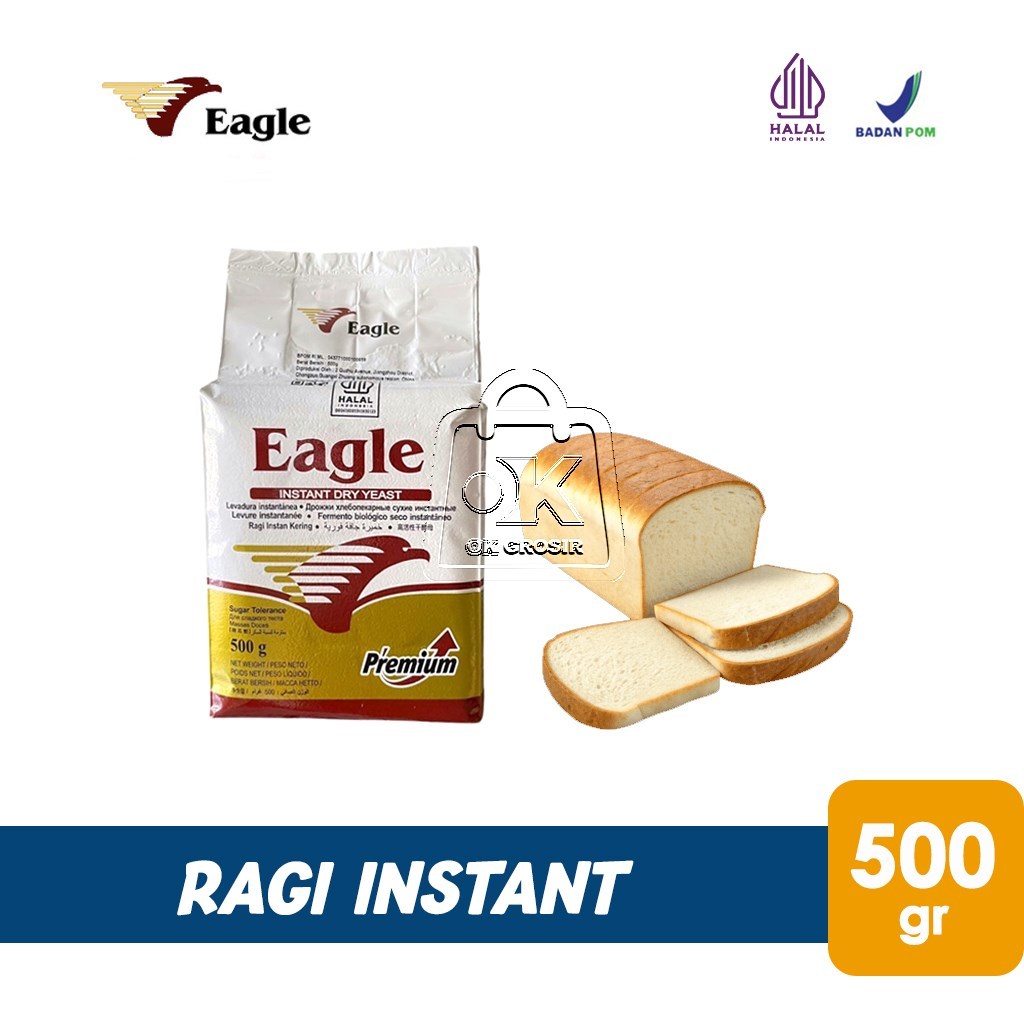 Eagle Ragi Instant Kering Premium / Instant Dry Yeast Premium (500gr)