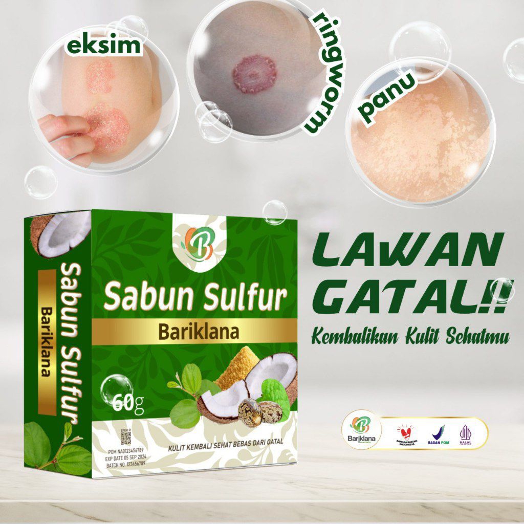 sabun sulfur susu etawalin adalah sabun yang berbahan dasar susu kambing etawa, sulfur, extrak daun 