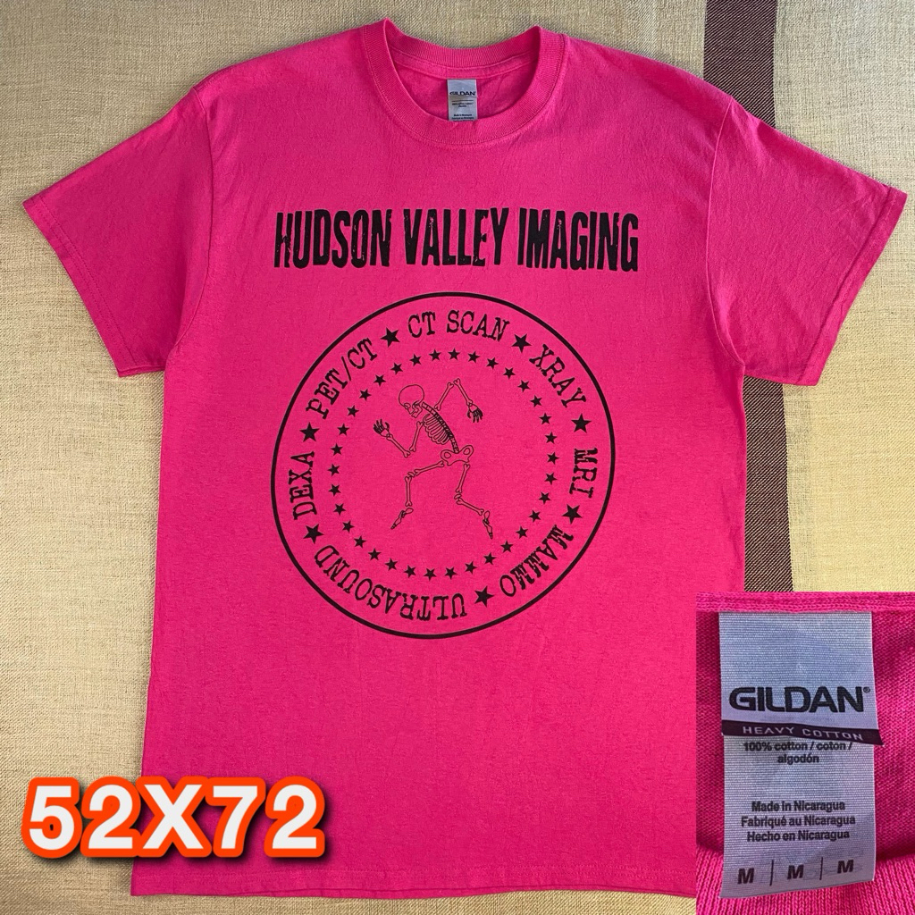 Kaos Gildan Pink Hudson Valley Imaging Skeleton Vintage - Size M second original
