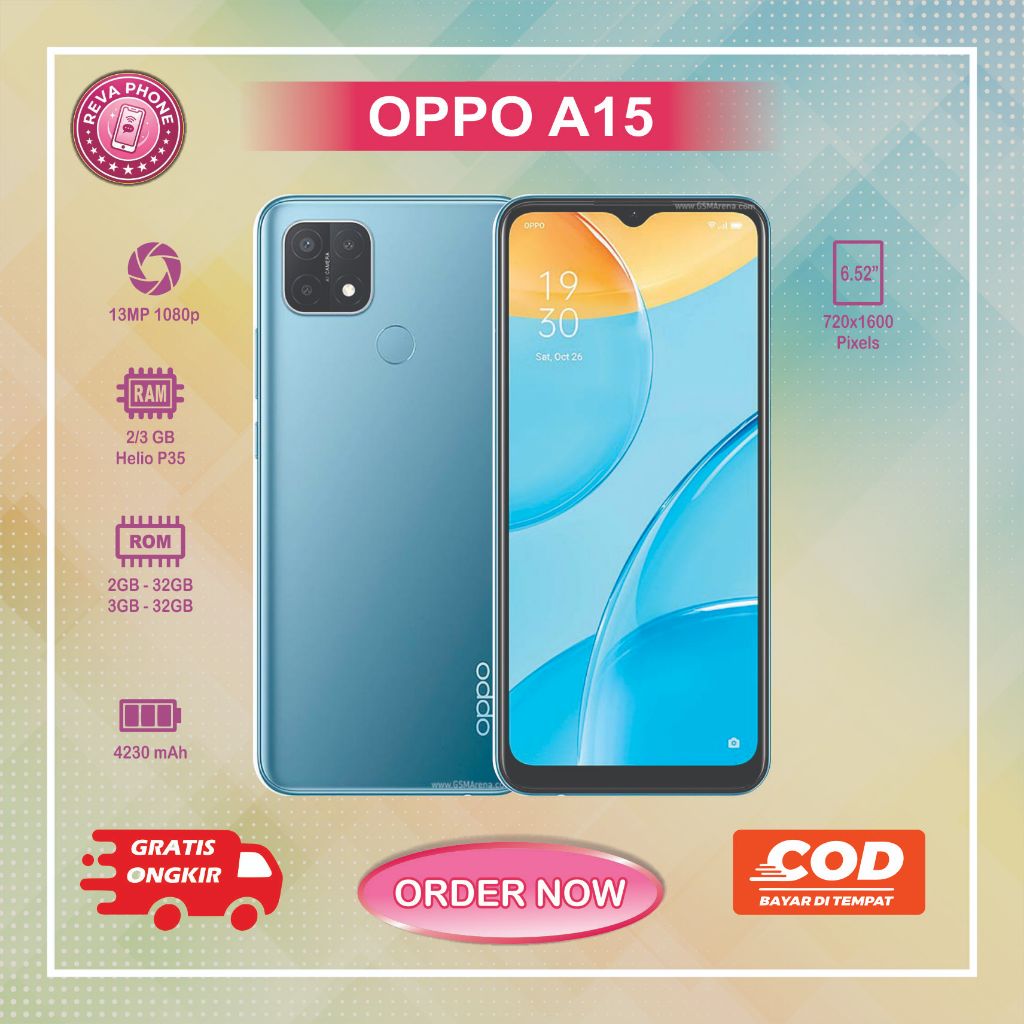 HP OPPO A15 Normal second batangan siap pakai