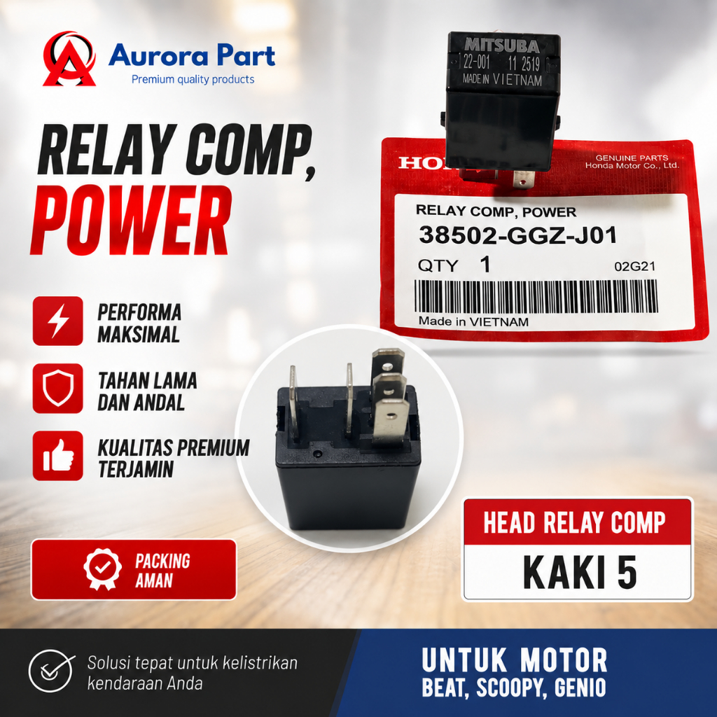 Relay Starter Kaki 5 Honda Beat street Genio Scoopy GGZ
