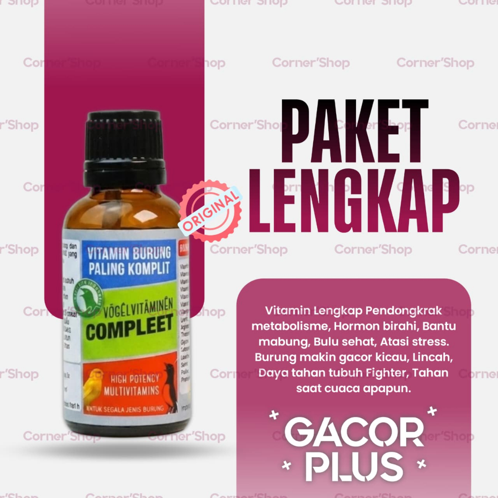 VOGEL VITAMINEN COMPLEET VITAMIN MENINGKATKAN BIRAHI KICAU DAYA TAHAN STAMINA UNTUK SEMUA BURUNG