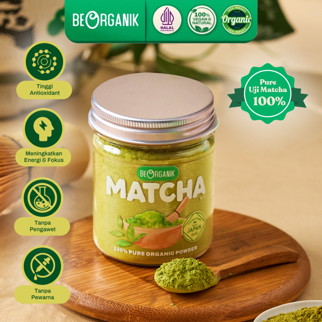 Bubuk Matcha Murni 50 Gram - Pure Matcha Powder - Cocok untuk Minuman dan Kue