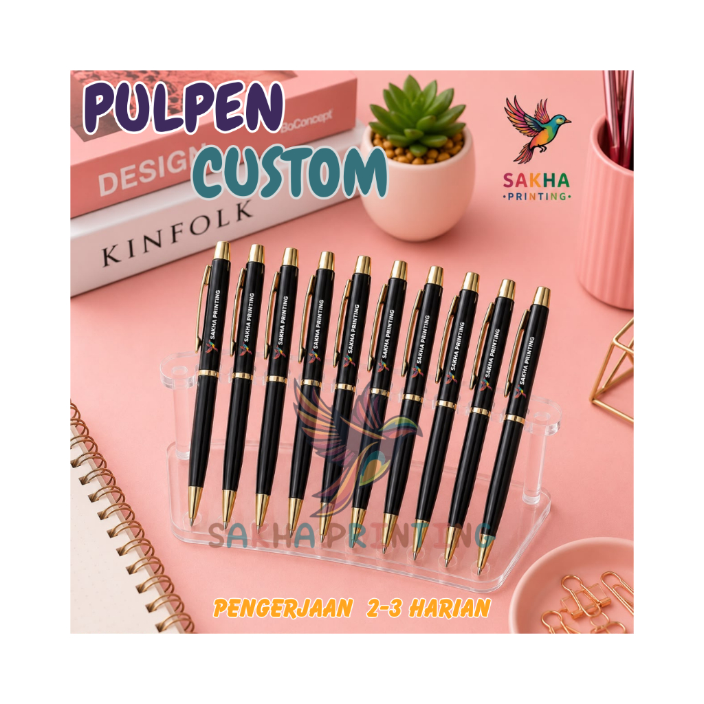 Pulpen Custom/Pulpen Custom Print UV/Pulpen Souvenir/Pulpen Promosi/Pulpen Custom Tulisan/Pulpen Cus