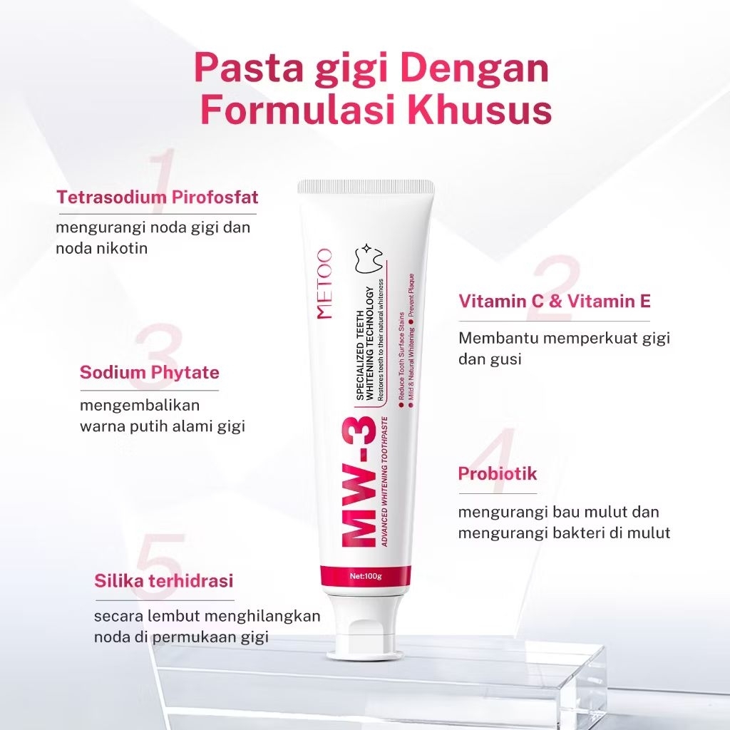 Odol Pemutih Gigi / METOO MW-3 / Pasta gigi BPOM