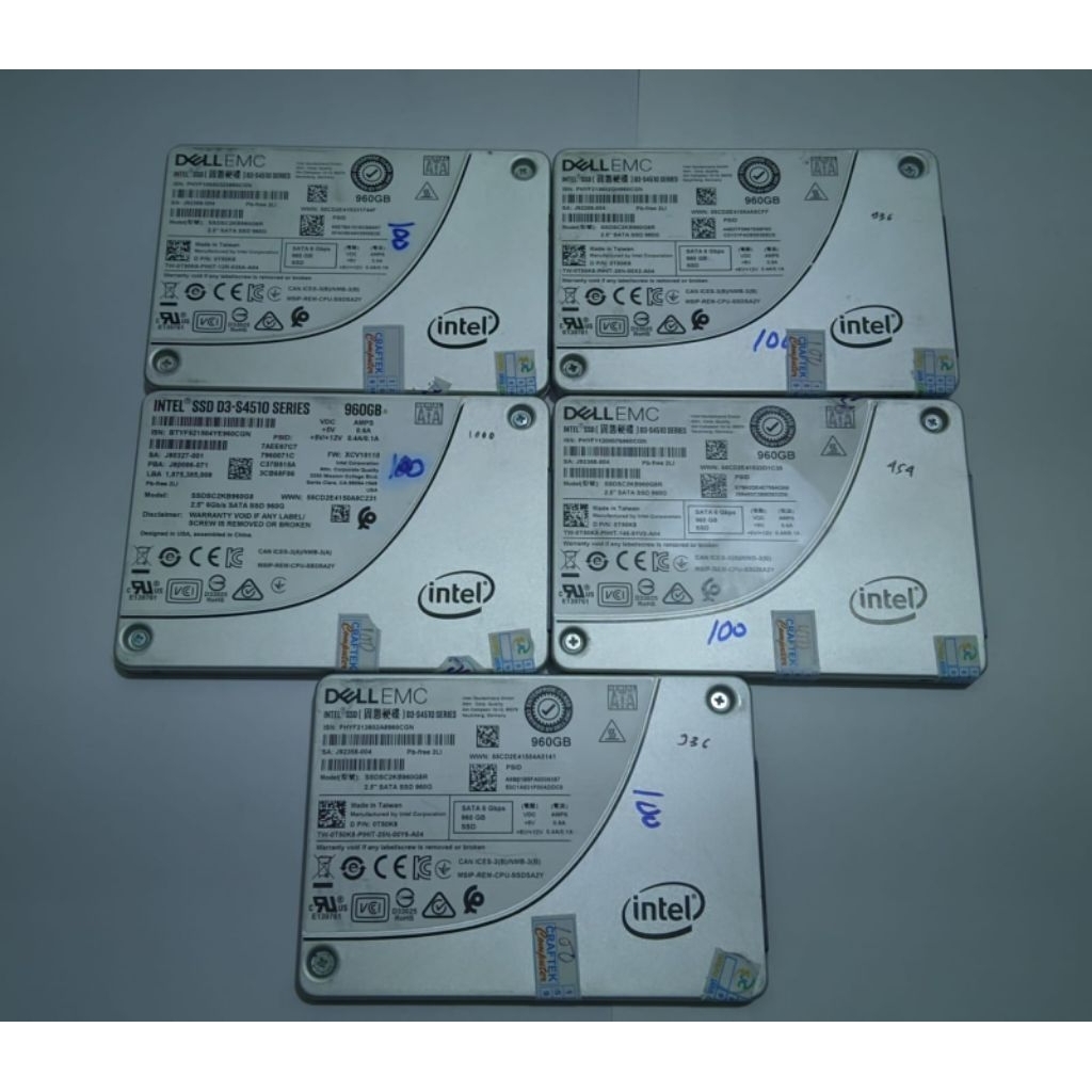 ssd server enterprise intel D3-S4510 960gb sata 2.5" health semuanya 100% ori second