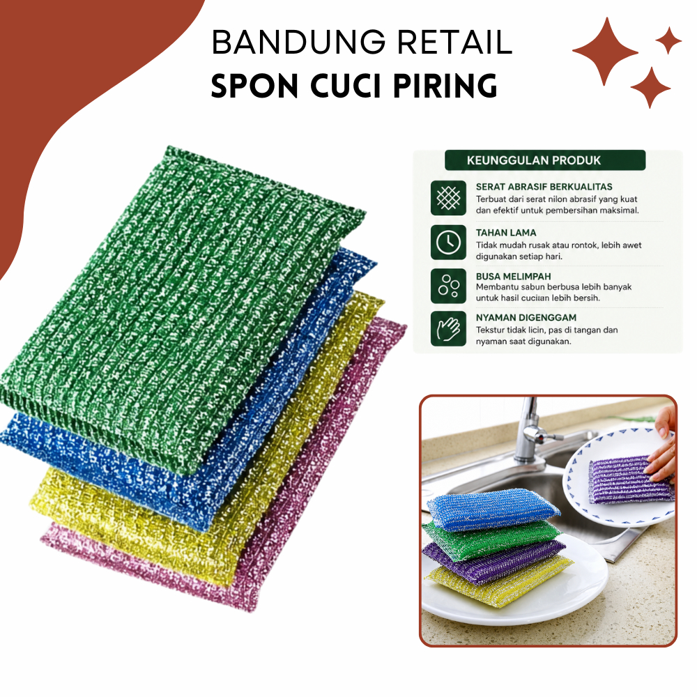 Spon Cuci Piring Metalik Spon Warna Warni Spon Kawat Ped Kecil Sabut Jaring Kawat BISA GOSEND