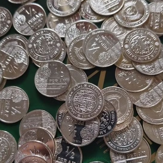 Koin Perak Murni 1/2 0,5 Nifsu Dirham Wakala bukan batangan silvergram nadir antam  silverium