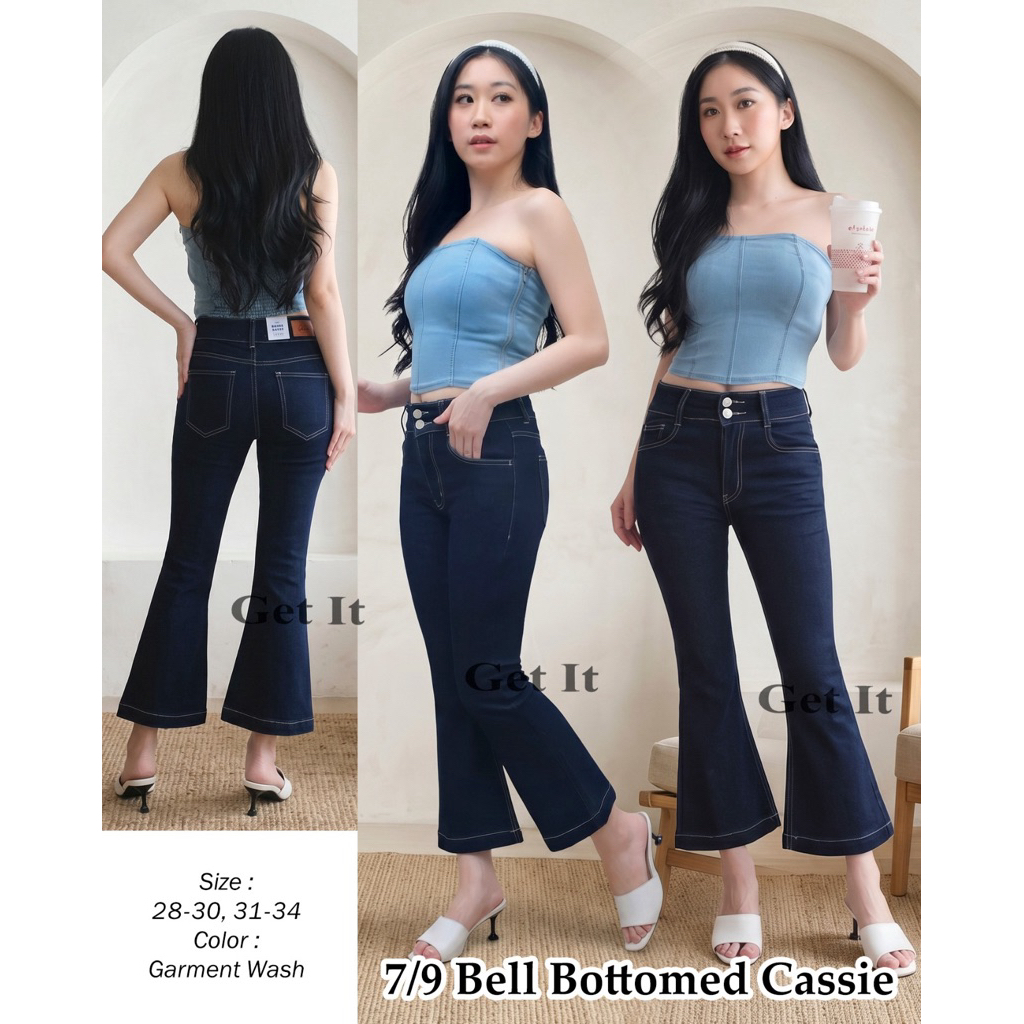 Celana Cutbray 7/9 Cassie Wanita Jeans Melar Nyaman Dipakai Get It Jeans