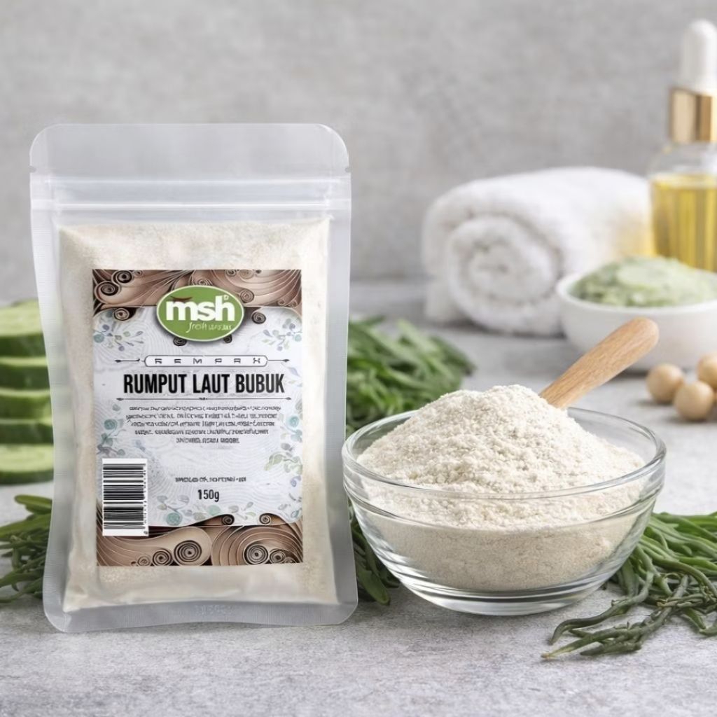 Rumput laut bubuk 50 gr,rumput laut bubuk murni,original