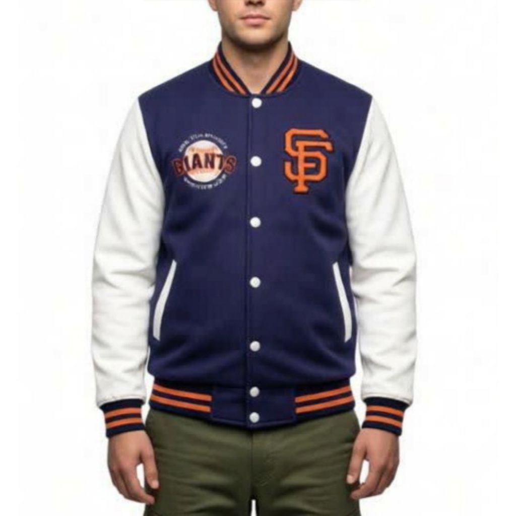 Jaket Varsity Baseball Giants San Francisco Full Bordir