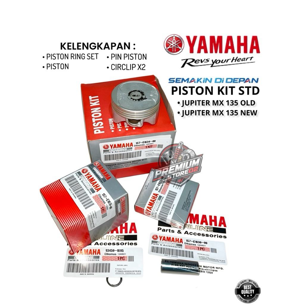 Piston Kit Std Jupiter Mx 135 Old Jupiter Mx 135 New 1S7