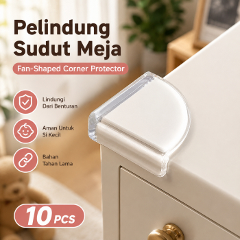 TaffHOME Pelindung Sudut Meja Fan-Shaped Corner Protector 10 PCS - FS07