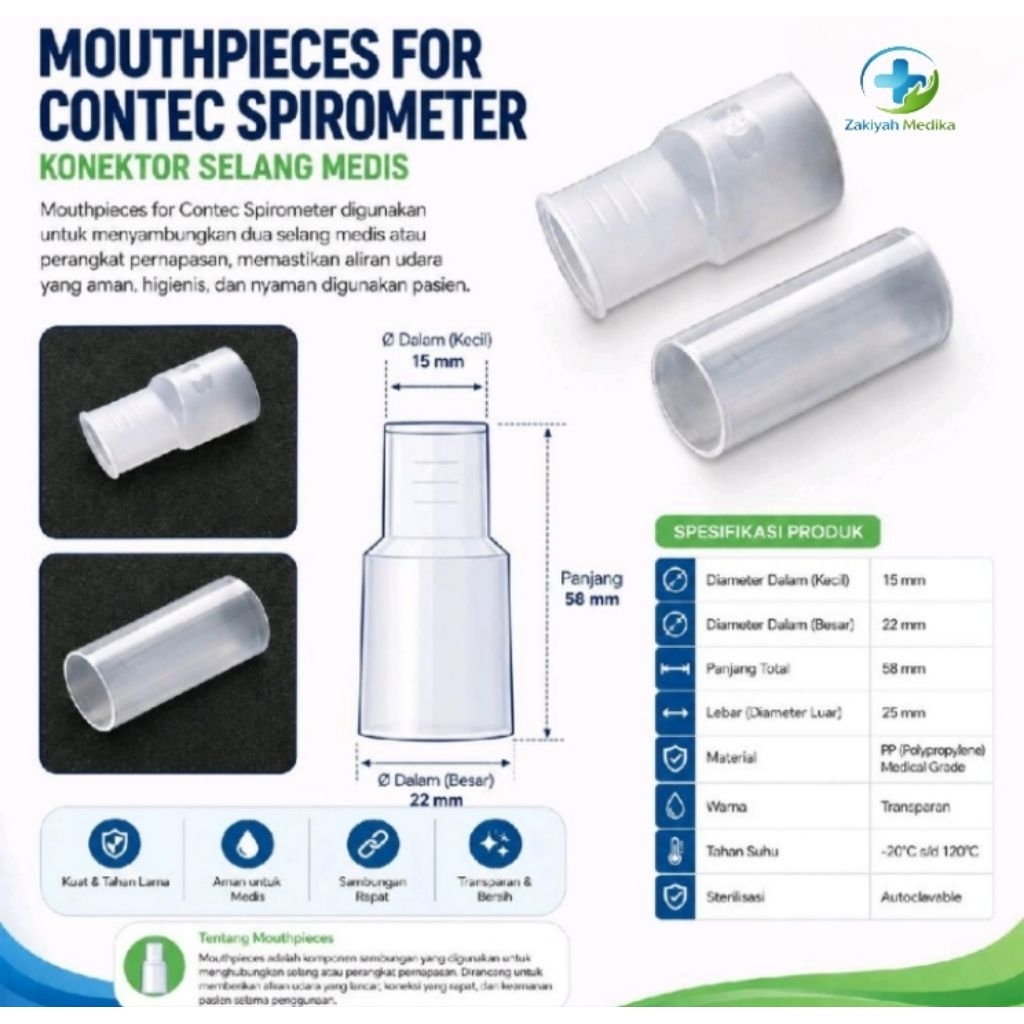 Mouthpieces Spirometer Contec sp70B sp80B sp100 sp10 Mouthpieces for  Spirometer