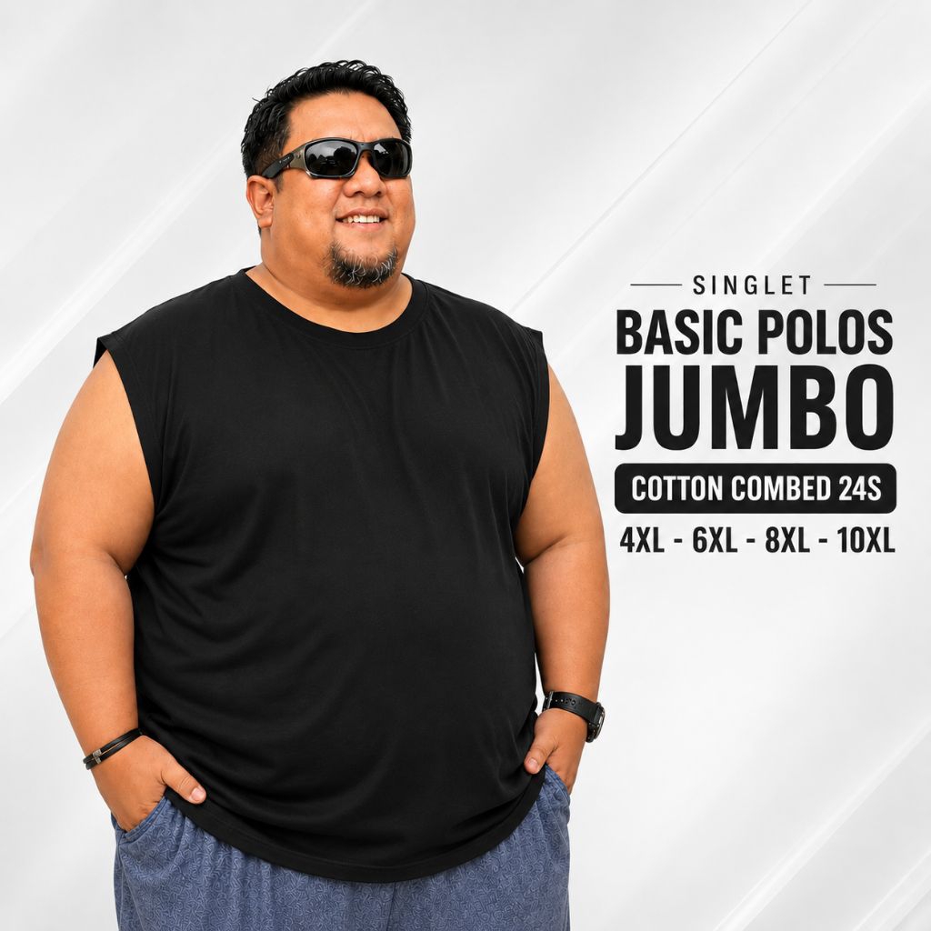 Singlet Pria Polos Basic Jumbo 4XL - 6XL - 8XL - 10XL