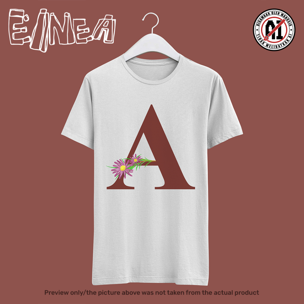 Floral Monogram T-shirt by EINEA | Aster amellus