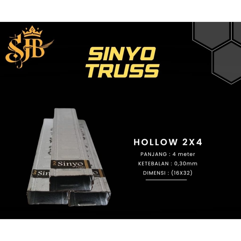 Holow galvalum 2x4