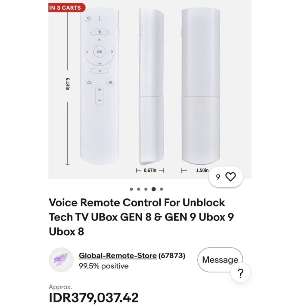 Voice Remote Control For UnblockTech TV UBox GEN 8 S GEN 9 Ubox 9
Ubox 8