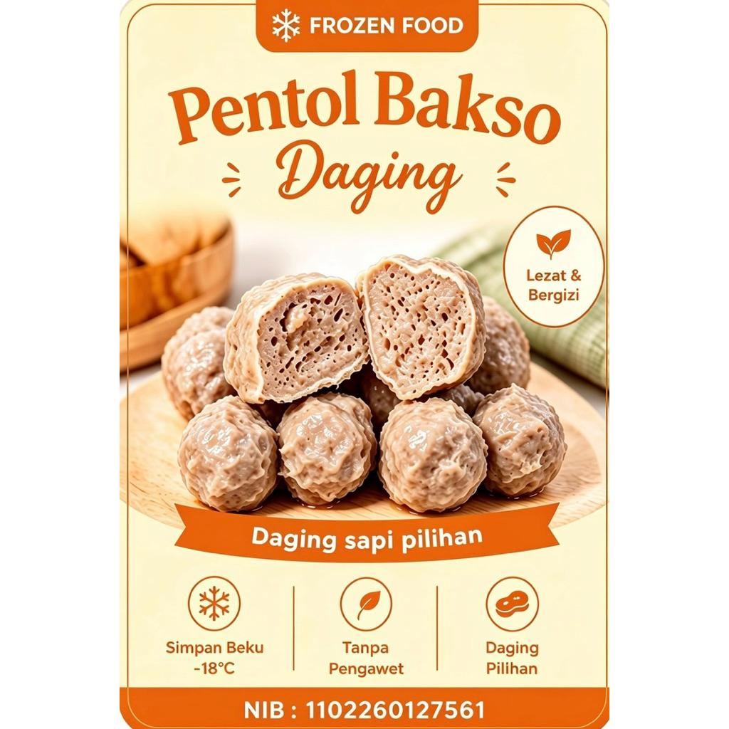 Premium Pentol Bakso Daging 600gr