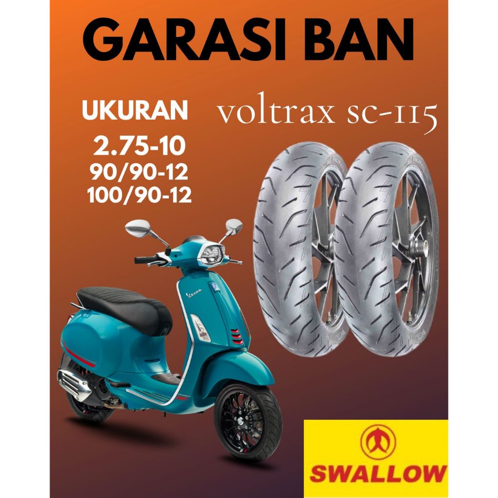 Ban Luar Motor SWALLOW TUBELESS VOLTRAX SC-115 ORIGINAL 100%