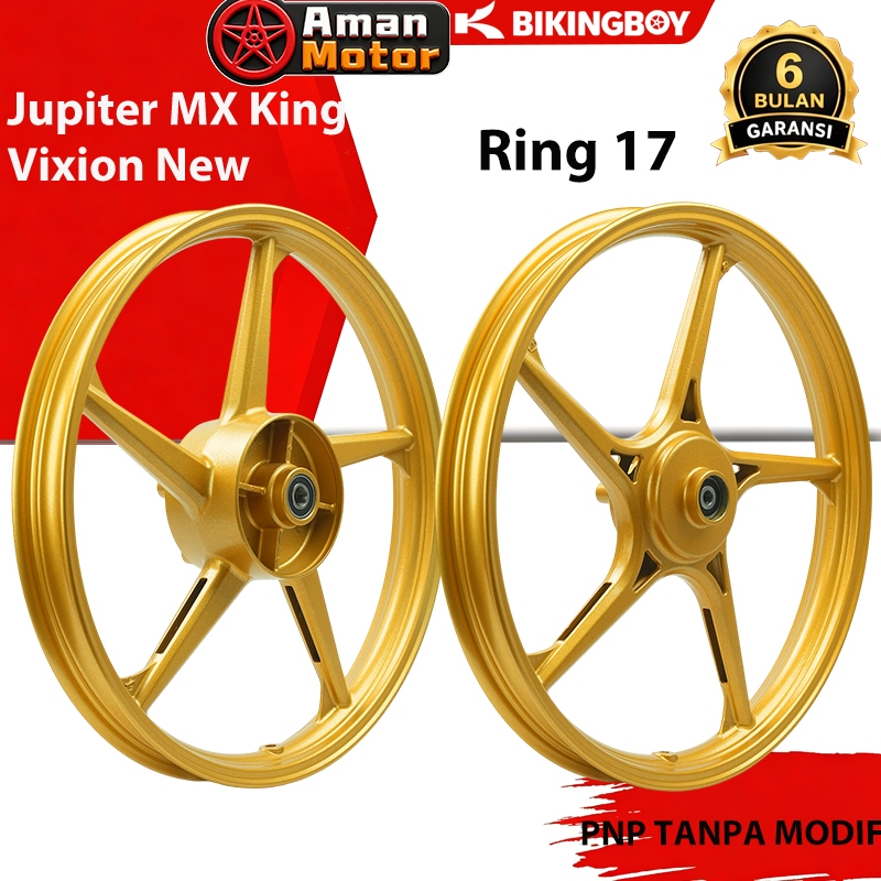 VELG BIKINGBOY Ring 17 Palang 5 PNP Tanpa Modif Untuk Vixion New NVL NVA MX King R15 V1 V2 Exciter 1
