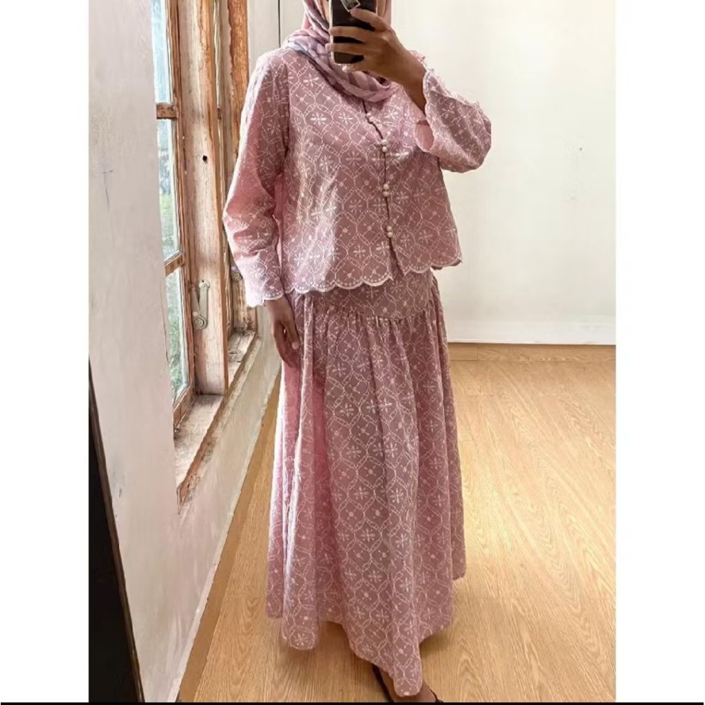 Alleria hazel one set baju lebaran baju kondangan