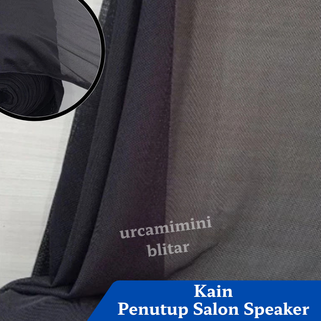 Kain Penutup Salon Speaker Hitam Kain Jala Lemes Hitam (Harga per 0,5m) / harga bersaing