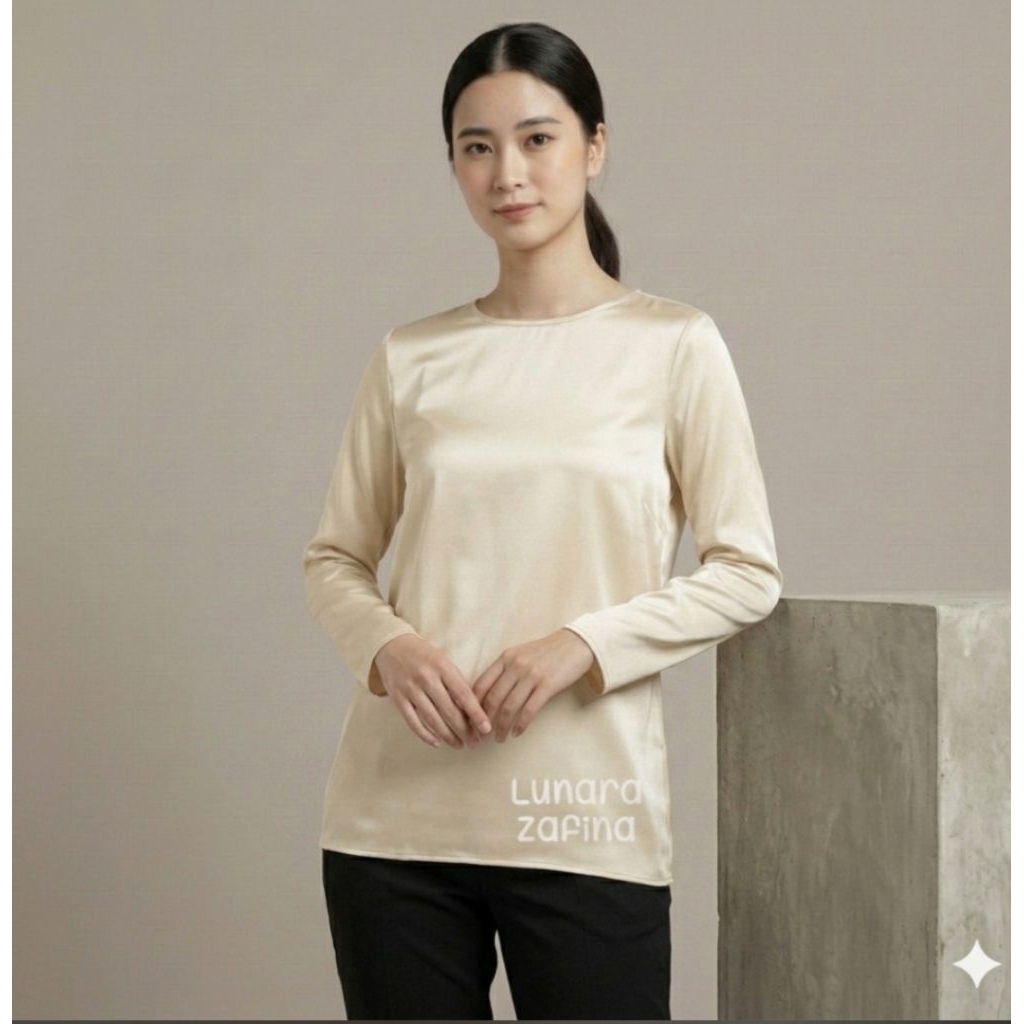 Inner Satin Manset Blouse Kondangan