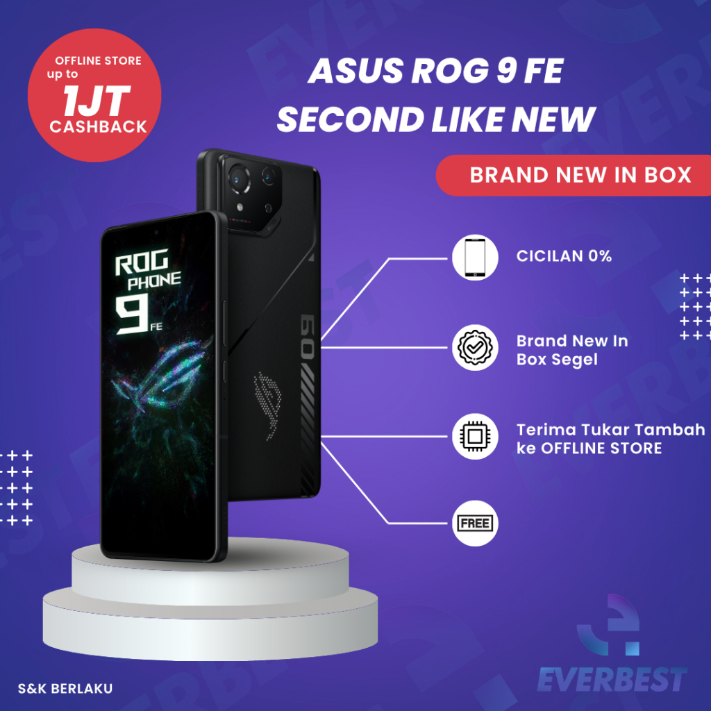 ASUSS ROG 9 FE SECOND LIKE NEW GARANSI RESMI