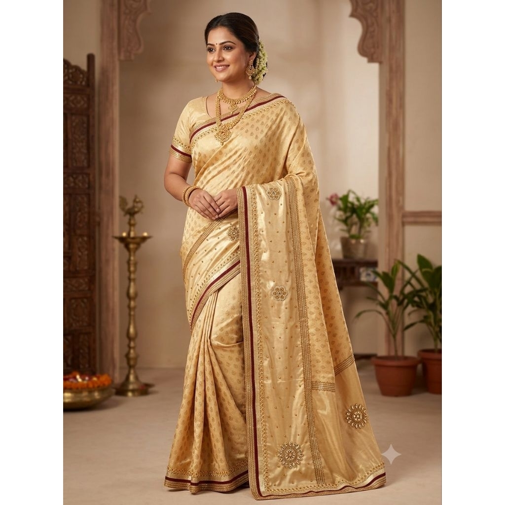 saree india sari india mewah bordir cantik jodha uttaran radha wedding pesta kain saree 6.25meter