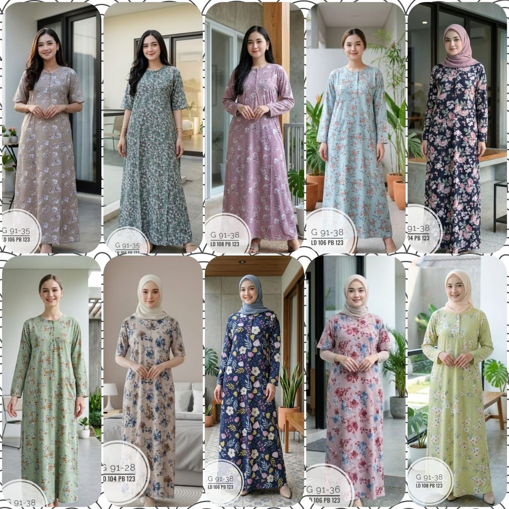daster gamis lily white dewasa