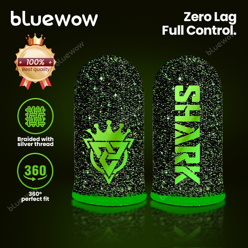 BlueWow bercahaya dalam gelap Sarung Gaming Jempol Gaming Super Responsive Anti keringat Premium