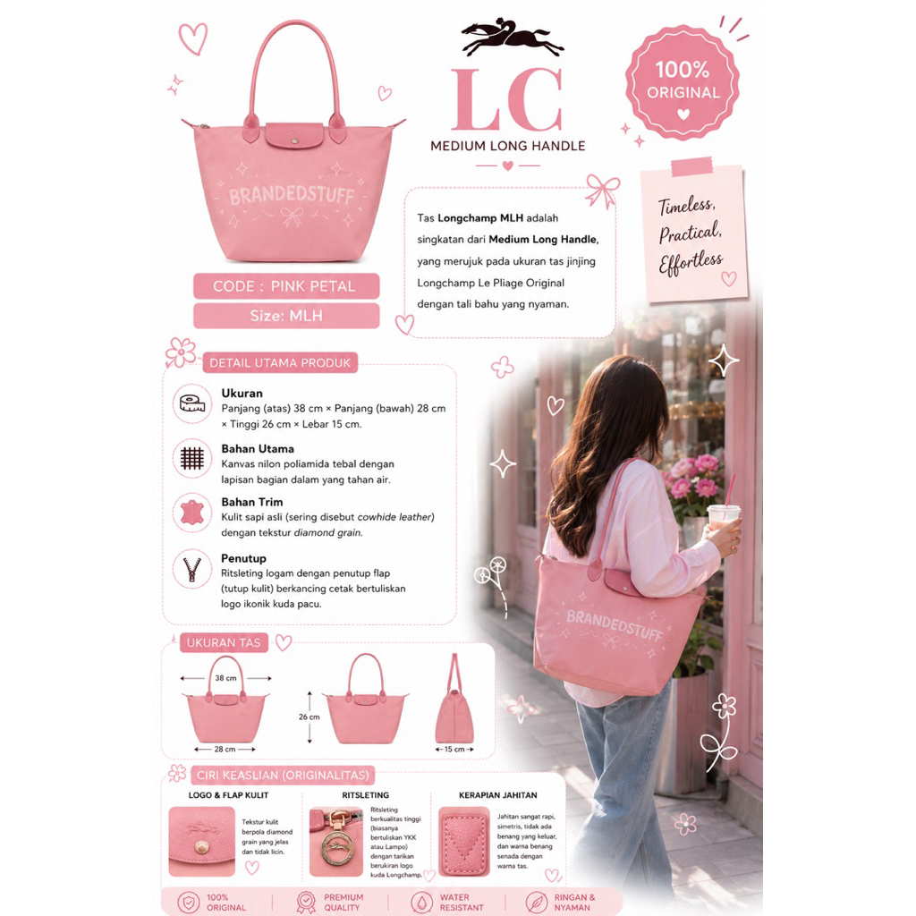 LC Tote Bag - Pink Petal