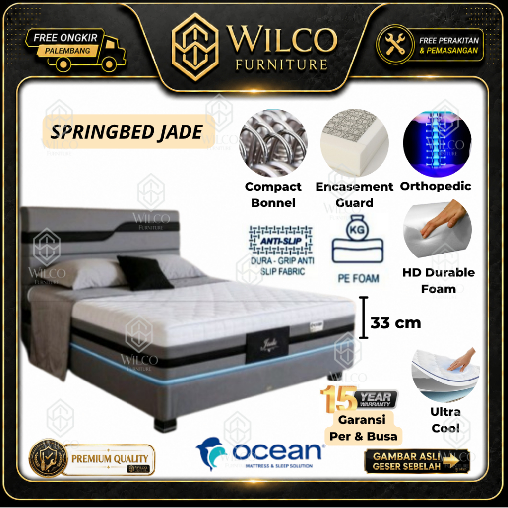 Kasur Matras Ocean JADE VCOOL | Springbed Ocean Luxury Series | Matras Orthopedic | Tempat Tidur Ber