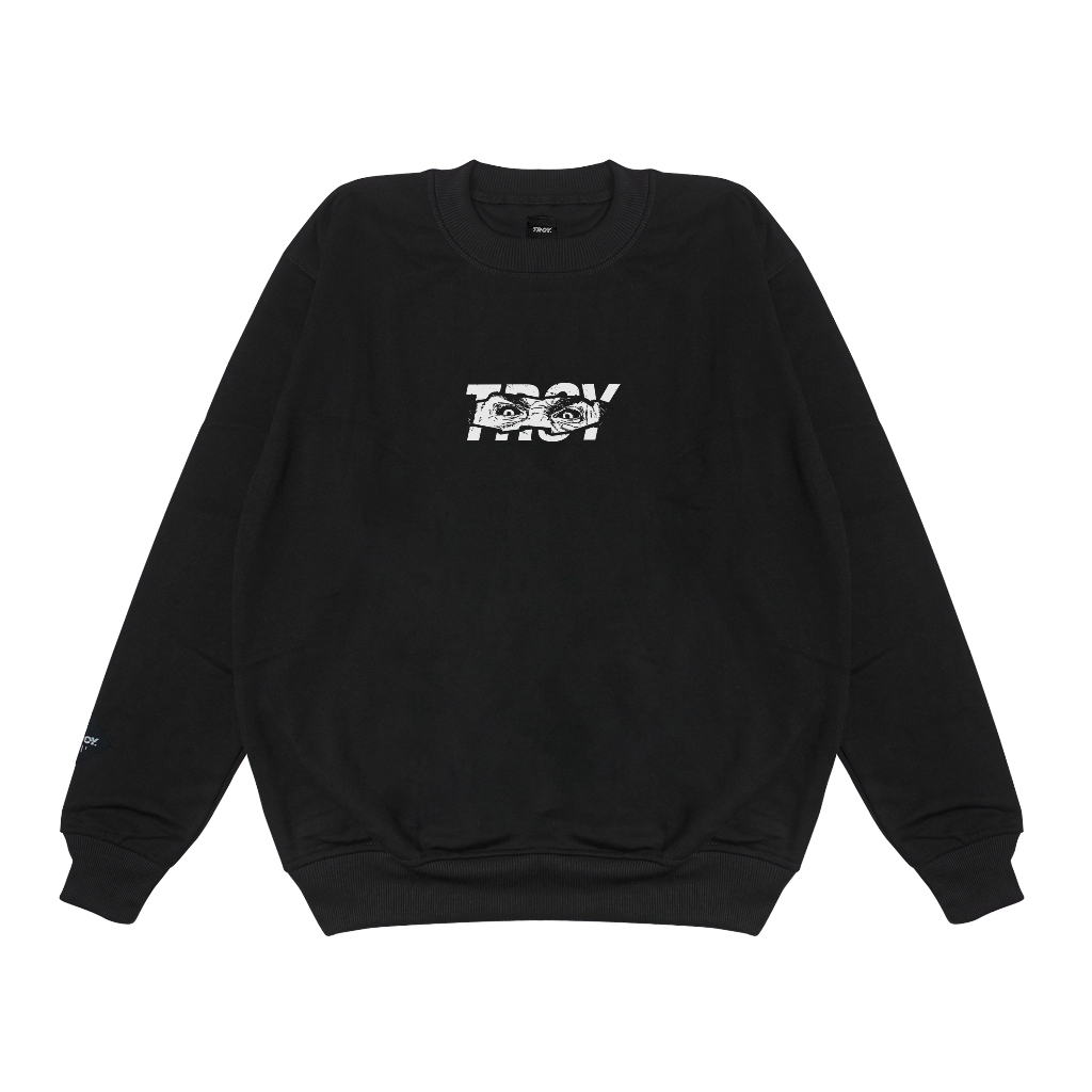 Troy Company Sweater Pria Hitam - Contemplation Sweater Sweatshirt Crewneck Black SWD 267