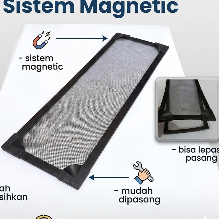 Kawat Nyamuk / Kasa Nyamuk Ventilasi Magnetic/Lepas Pasang Custom Co