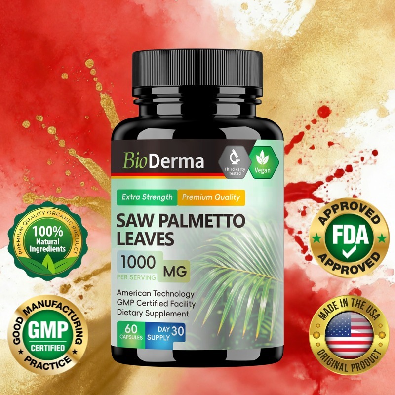 Saw palmetto Leaves| 60 Capsules | Non-GMO and Gluten Free Formula | from Saw Palmetto Leaves