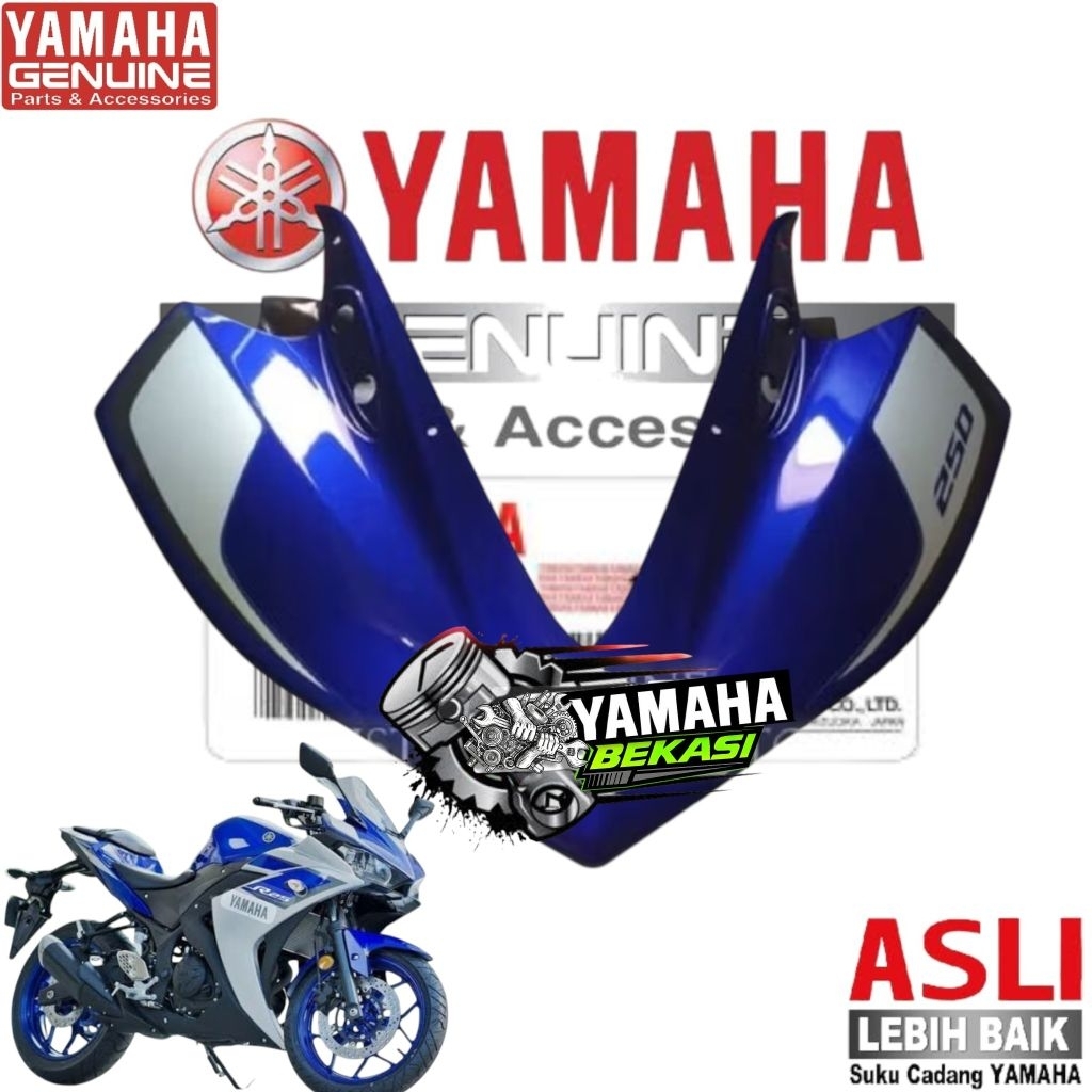 Cover tameng depan body cowling R25 biru 1WD-XF83F-20-P1 asli original yamaha