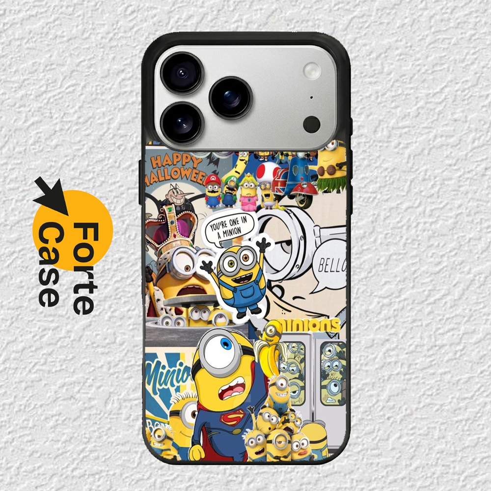 Hybrid Case Casing Softcase iPhone 17 16 15 14 13 12 11 Pro Max Mini Plus X Xs Max XR Minions-1