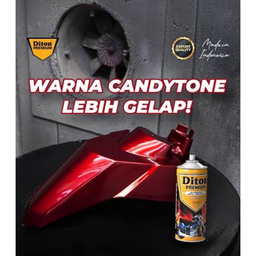 Pilox Diton Premium Candy Merah Red Paket Candy Red || Cat Semprot Body Motor Velg Motor&Rangka Moto