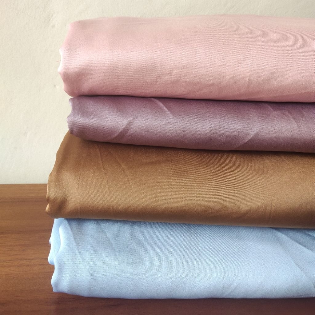 SATIN SILK 16K/METER - KAIN METERAN - KAIN POTONGAN - KAIN KILOAN - KAIN MURAH