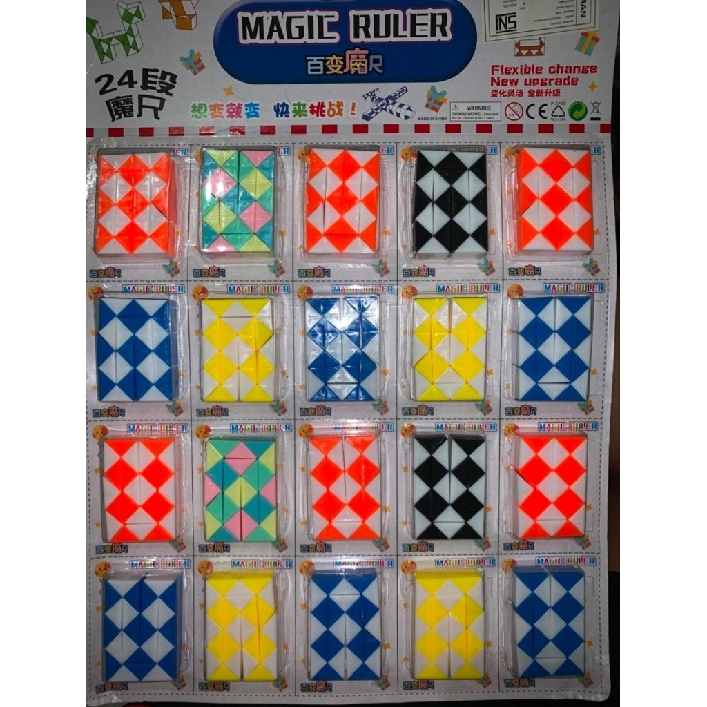 MAINAN RUBIK ULAR ANAK ANAK LEMBARAN/MAINAN EDUKASI ANAK LEMBARAN ISI 20