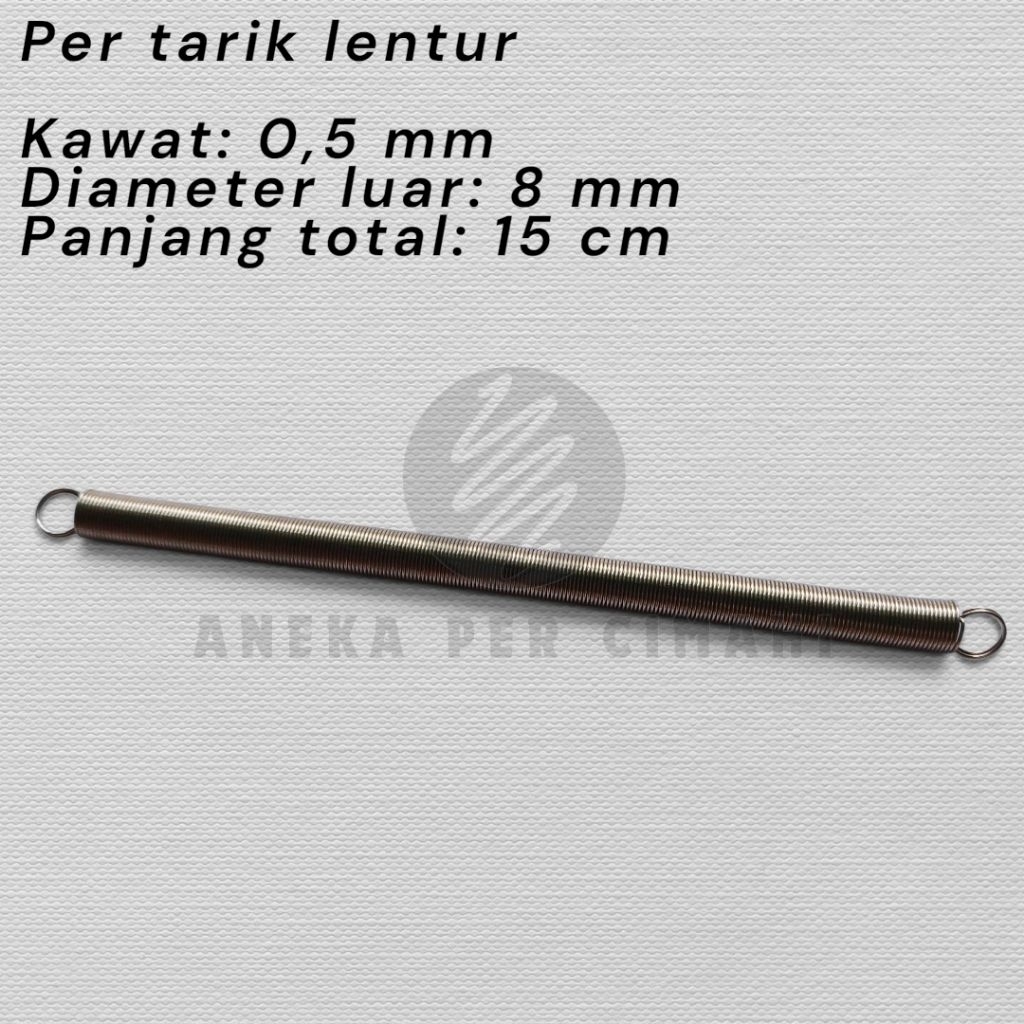 Per Spring Tarik Elastis 0,5mm Stainless Panjang Total 15cm