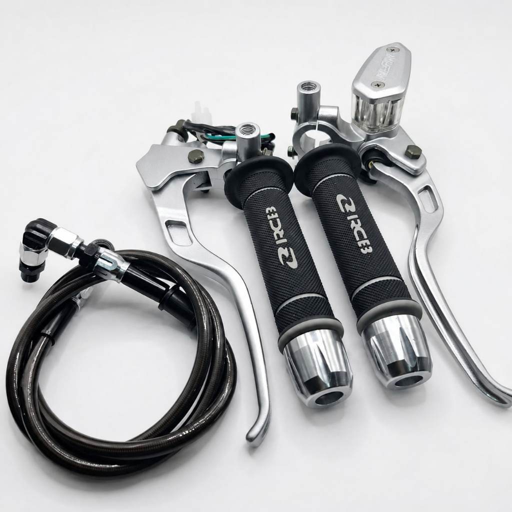 MASTER REM RCB GRIP SILVER TIPE KOTAK & OVAL – KUALITAS PREMIUM Vario 125/150 New, CB, Scoopy, Genio