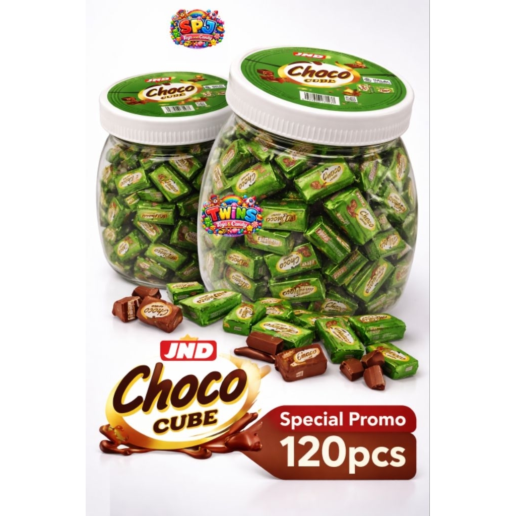 JND Taro Cube Chocho cube Milk Cube isi 120pcs Coklat Permen