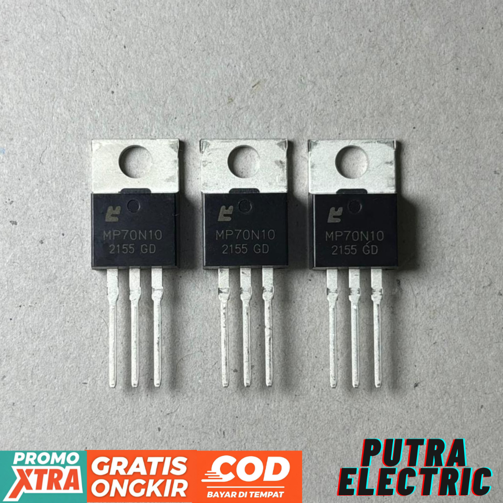 MOSFET MP 70N10 ASLI ORIGINAL IC TRANSISTOR 70N 10 KUALITAS BAIK
