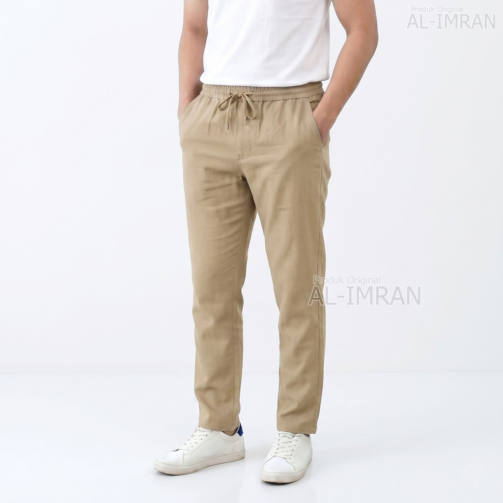 Celana Linen Pria Slimfit Celana Panjang Pria Katun Linen